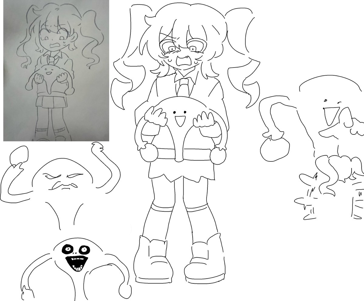 orgbatake's tweet photo. I stumbled upon some drawings I made back in middle or high school. I don't know what I was thinking when I drew it... honestly I really love it https://t.co/chOct40sBX