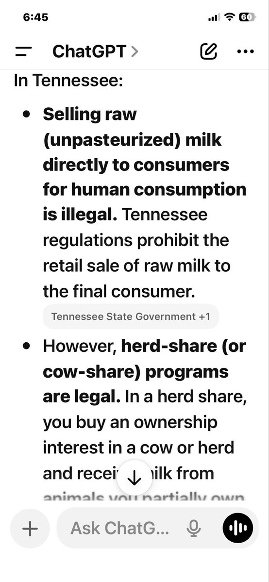 MimiTehran's tweet photo. @partizantrader @MontyFritts4TN You have to have a cow share to buy it. It's illegal to sell. 
You're not keeping up. https://t.co/Uuu3qj7AZf