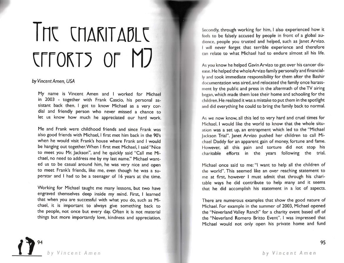 JohnJaySmith777's tweet photo. @PiersUncensored @piersmorgan @VincentFAmen @GeraldoRivera If he changed him mind on MJ in 2004, why does he gloat about MJ here in 2013- Vincent Amen wrote an article titled “The Charitable Efforts of Michael Jackson,” which was published in the book A Life for L.O.V.E. (Tredition GmbH, August 8, 2013). https://t.co/vR4CLH4hKD