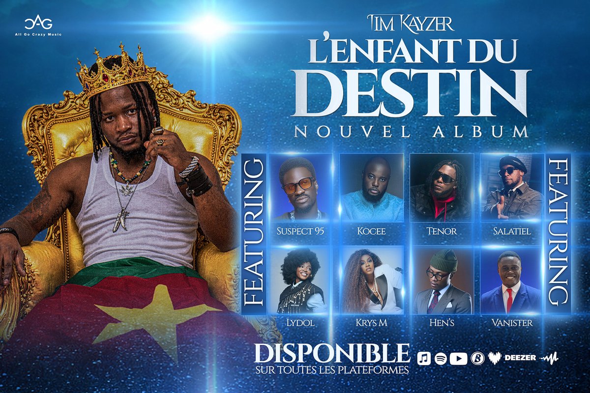 TimKayzer's tweet photo. Mon album est disponible sur toutes les plateformes de streaming.

Feats:

Suspect 95, Tenor, Kocee, Salatiel, Vanister, Hens, Krys M. Lydol

Bonne écoute à tous 🎉🎉🎉🎉 https://t.co/GKD8GuNMxc