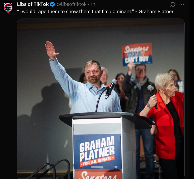 kavustock's tweet photo. @libsoftiktok This is a work of art. Maine Kampf saluting and Pocahontas unleashing a punch to someone's face . . . it captures the insanity of the 2026 Democrats. https://t.co/bOVM0Kauan