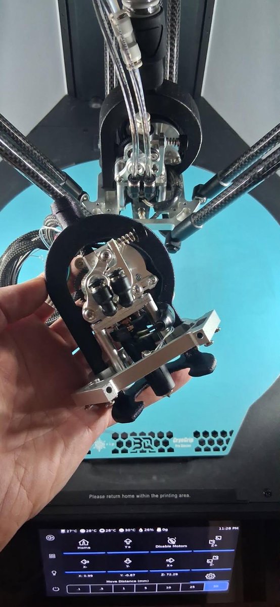 kkmccln's tweet photo. Another unhappy customer returned their FLSun S1.

We upgraded it to our custom water-cooled Goliath hotend with tuned mount &amp; cooling loop. 

Excellent high-flow performance and stable temps at speed!

@FLSunOfficial #FLSun #FLSunS1 
#3DPrinting

https://t.co/ymZIDyEALy https://t.co/XPgHS5zH1w