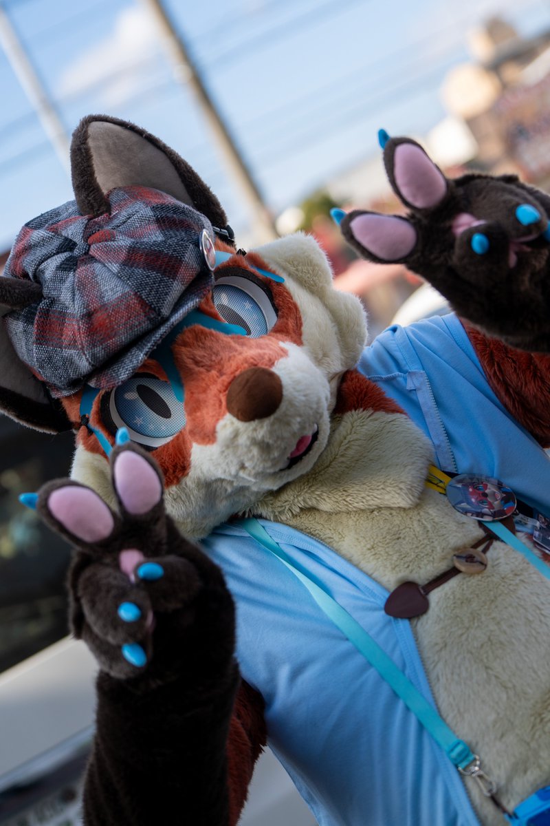 nanaoshigure's tweet photo. いぇい✌🦊✌いぇい
#FursuitsFriday https://t.co/FPZDa0ihla