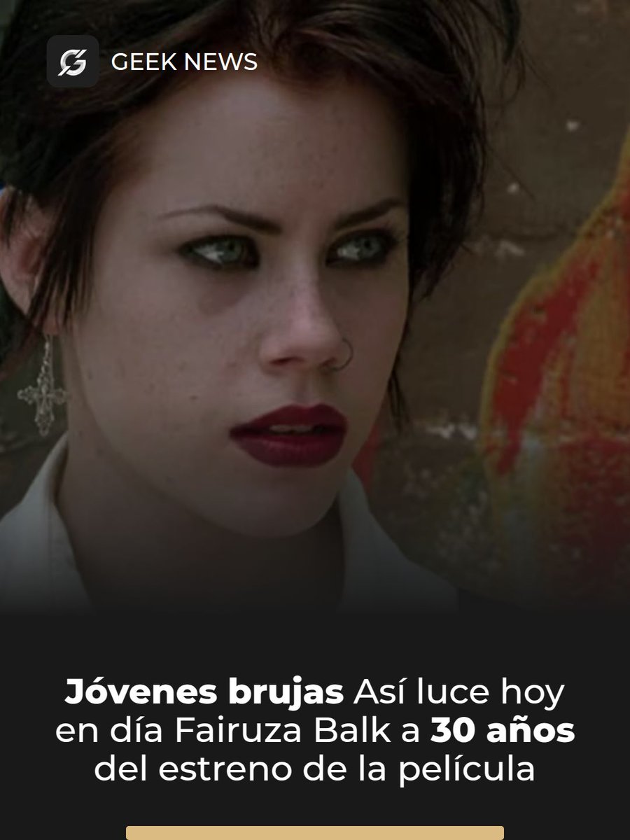 genvisualia's tweet photo. Fairuza Balk, icónica por Jóvenes Brujas (1996), cumple 52 años y continúa activa en el cine y otras artes. En sus redes compartió una foto reciente y, con su característico humor, señaló que todavía no ha aprendido a usar los filtros: jajajaja, sombrero para el sol para un día soleado; solo quería saludar y enviarles mi amor.

La actriz inició su carrera en la infancia y, entre sus trabajos tempranos, destacó Dorothy Gale en Return to Oz (1985). A lo largo de los 90 participó en Gas Food Lodging (1992), Imaginary Crimes (1994) y Things to Do in Denver When You're Dead (1995), y se consolidó con The Craft junto a Neve Campbell, Robin Tunney y Rachel True, que se convirtió en referencia del cine juvenil y fantástico.

Además de actuar, Balk ha explorado otras disciplinas: diseña joyería, es vocalista de Armed Love Militia y comercializa ilustraciones. También tuvo Panpipes Magickal Marketplace, una tienda esotérica que cerró en 2001. En 2020 regresó a The Craft: Legacy para una aparición y, en 2022, habló con Dazed sobre elegir proyectos alineados con sus intereses personales y creativos.

#FairuzaBalk #TheCraft #Cine #Arte