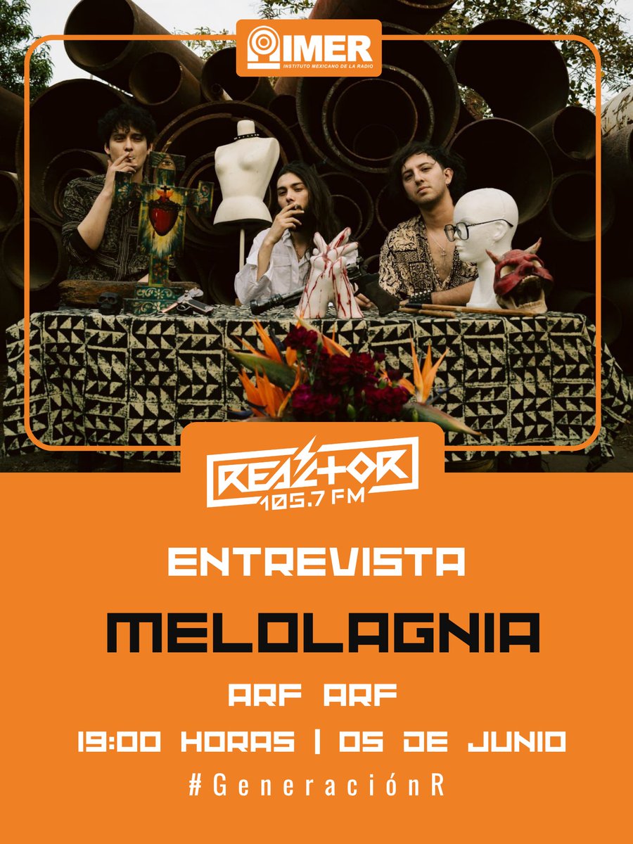 Reactor105's tweet photo. 🎙️ Este viernes 5 de junio a las 19:00 hrs, #ArfArf recibe a Melolagnia en entrevista para conversar sobre su trayectoria, influencias y camino dentro de la música. https://t.co/T6z1lw5Xj9
