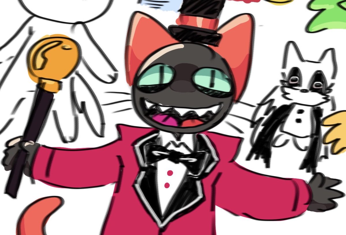 daveywaveypoo's tweet photo. #ねこのティーチくん doodles cause the end of that shitty show is today or something https://t.co/Y0y4UYrlWm