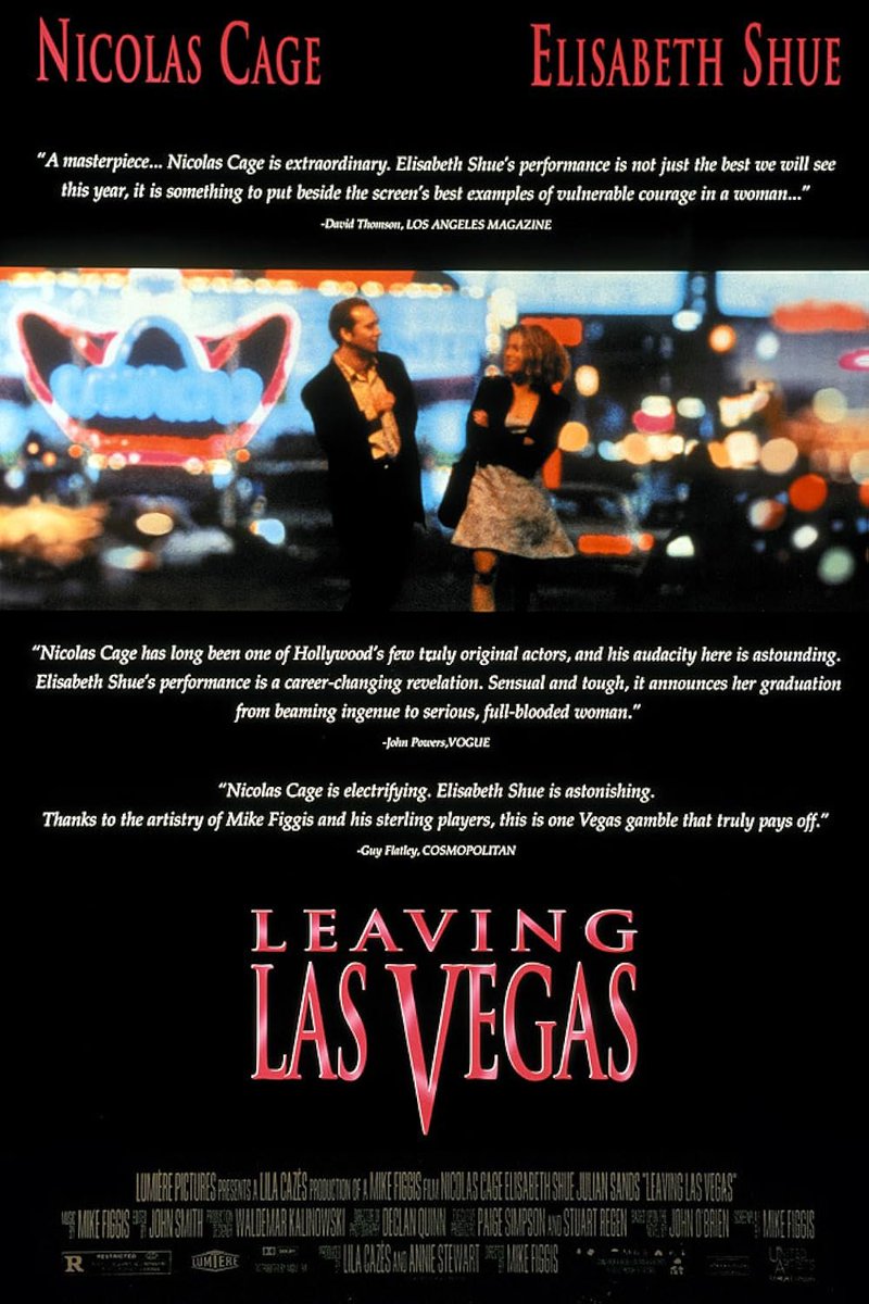 PinkBluePotato's tweet photo. Leaving Las Vegas (1995)

This was genuinely horrible to sit through. Amazing movie, felt so sick during it. 9/10 https://t.co/YrcFPKe7E2