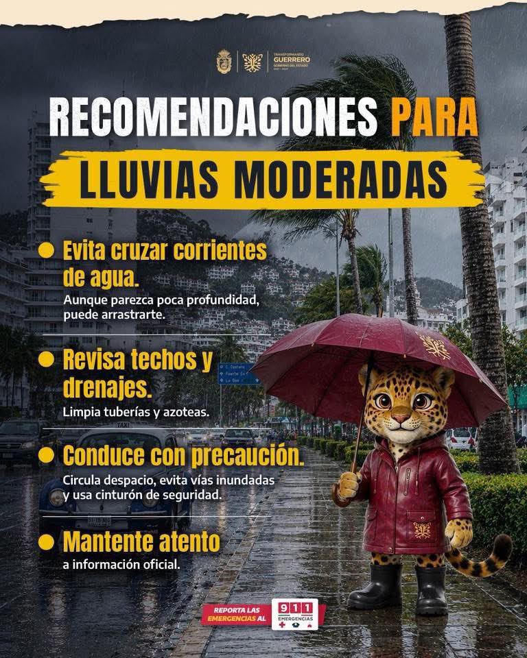 EvelynSalgadoP's tweet photo. De acuerdo con los pronósticos meteorológicos que les hemos estado compartiendo, las lluvias continuarán durante las próximas horas, por lo que es importante no bajar la guardia y tomar las medidas preventivas necesarias para proteger a nuestras familias.

Les comparto estas recomendaciones durante esta temporada. ⚠️ (2/2)