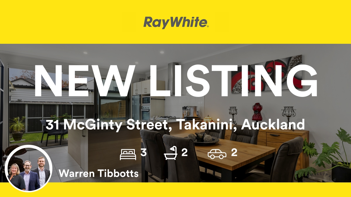WPJRayWhite's tweet photo. 🛌 3 🛀 2 🚘 2
📍 31 McGinty Street, Takanini, Auckland

My latest listing on RateMyAgent.
Agent License -Warren Tibbotts 20058082
https://t.co/nfhsozJ9Rp

Licensed REAA 2008

...
#ratemyagent #realestate #Ray_White_ManurewaA_T_Realty_Ltd_ https://t.co/K6kT5aCpt8