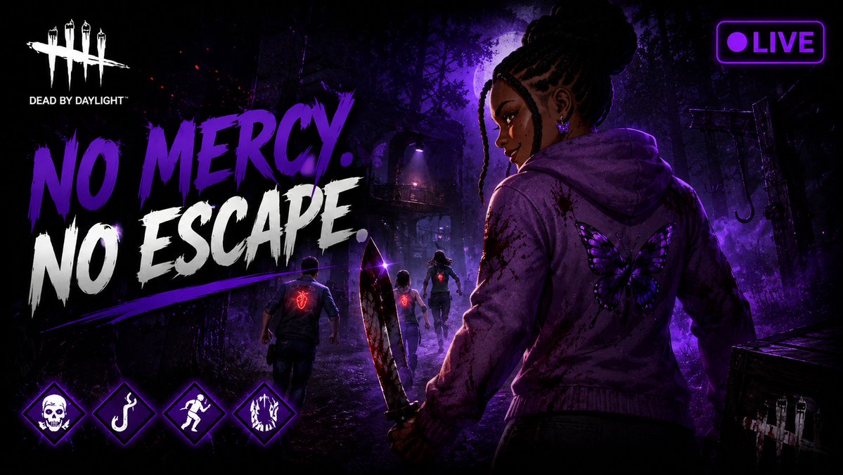 Purpilicous13's tweet photo. 🩸💀 LIVE NOW 💀🩸
No mercy. No escapes. Only sacrifices. 😈
#DeadByDaylight #DBD #KillerMain #HorrorGaming #Gaming https://t.co/1VzXkCAVvG