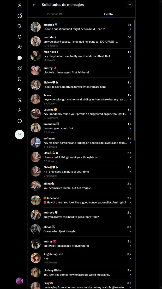 SexyValquiria95's tweet photo. Yes, I'm a very popular girl!😊😘💖
Well, I think they're all my spam messages, ha ha ha!🤣
It's funny and surprising at the same time to see all those messages "seeking my attention."😂🤷♀️🤪
#Memes #Fun #XSpam https://t.co/rXmS4jQAgS