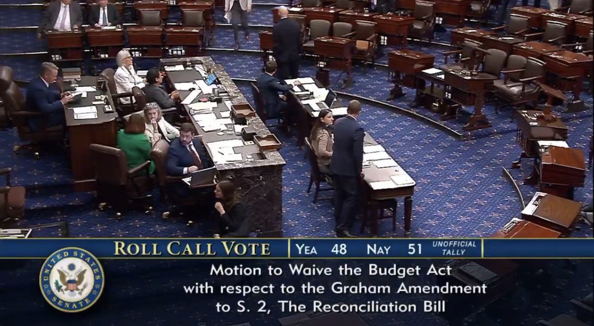 libsoftiktok's tweet photo. The Senate just rejected the SAVE America Act as part of budget reconciliation

The 4 Republicans who voted no:

Thom Tillis
Lisa Murkowski
Mitch McConnell
Susan Collins https://t.co/MbKPBhnrDF