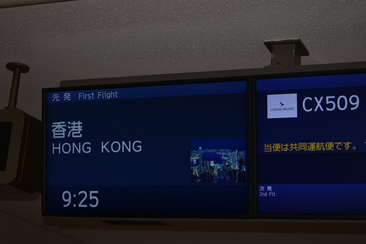 Springfield_JPN's tweet photo. CX509 NRT-HKG https://t.co/DQSshANoCU