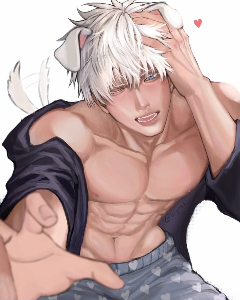 RosebladeXx's tweet photo. This Puppy boy gojo begging at Sugurus feet 
    
Artist is zi.yingy on ig theyre so amazinggg <33 https://t.co/lYgqtPcUc6