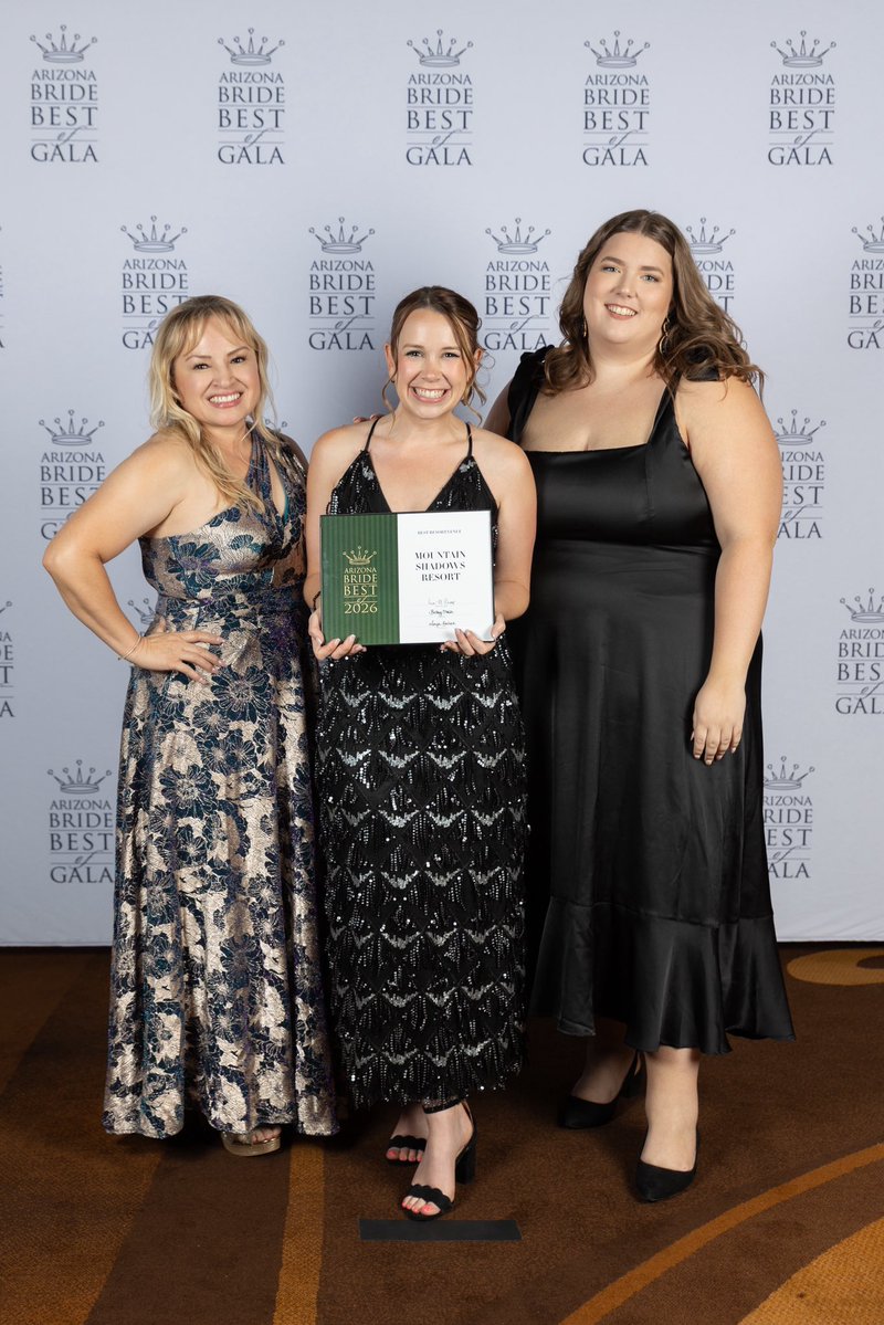 MountainShadows's tweet photo. We're honored to be named Best Resort Venue at the @arizonabride Best of Gala for the third year in a row.

Thank you to the couples who trust us with such an important moment in their lives, and to our talented partners who help bring every wedding day to life. 🤍 https://t.co/RxdXe9fwPk