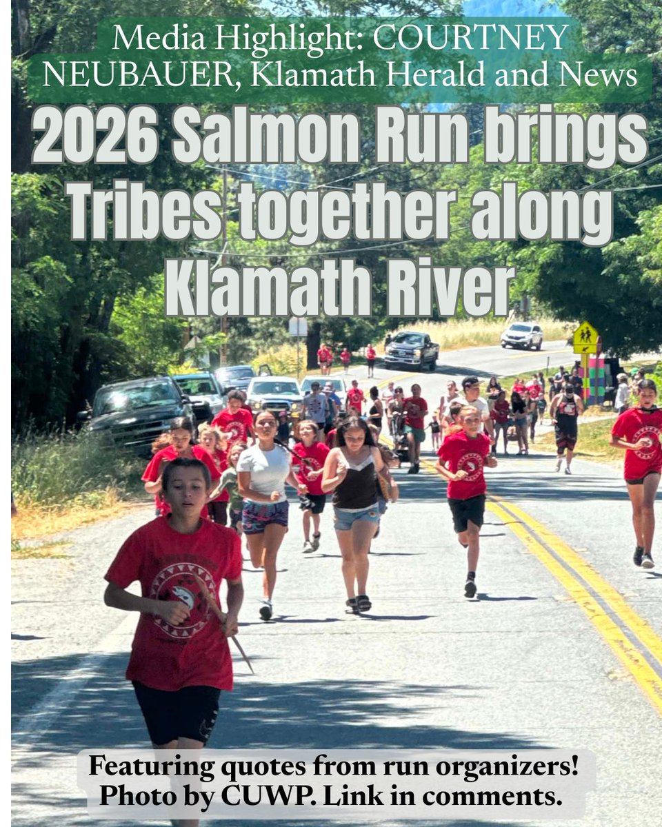 WAprotectors's tweet photo. This week's Media Highlight is from Klamath Falls Courtney Neubauer did a great job reporting on the salmon run on the Klamath River. 
The article features quotes from run organizers! 
Link in comments.
Photo is from CUWP. 
#WaterProtectors #salmon #klamathriver #undamtheklamath https://t.co/0CSIgMCMap