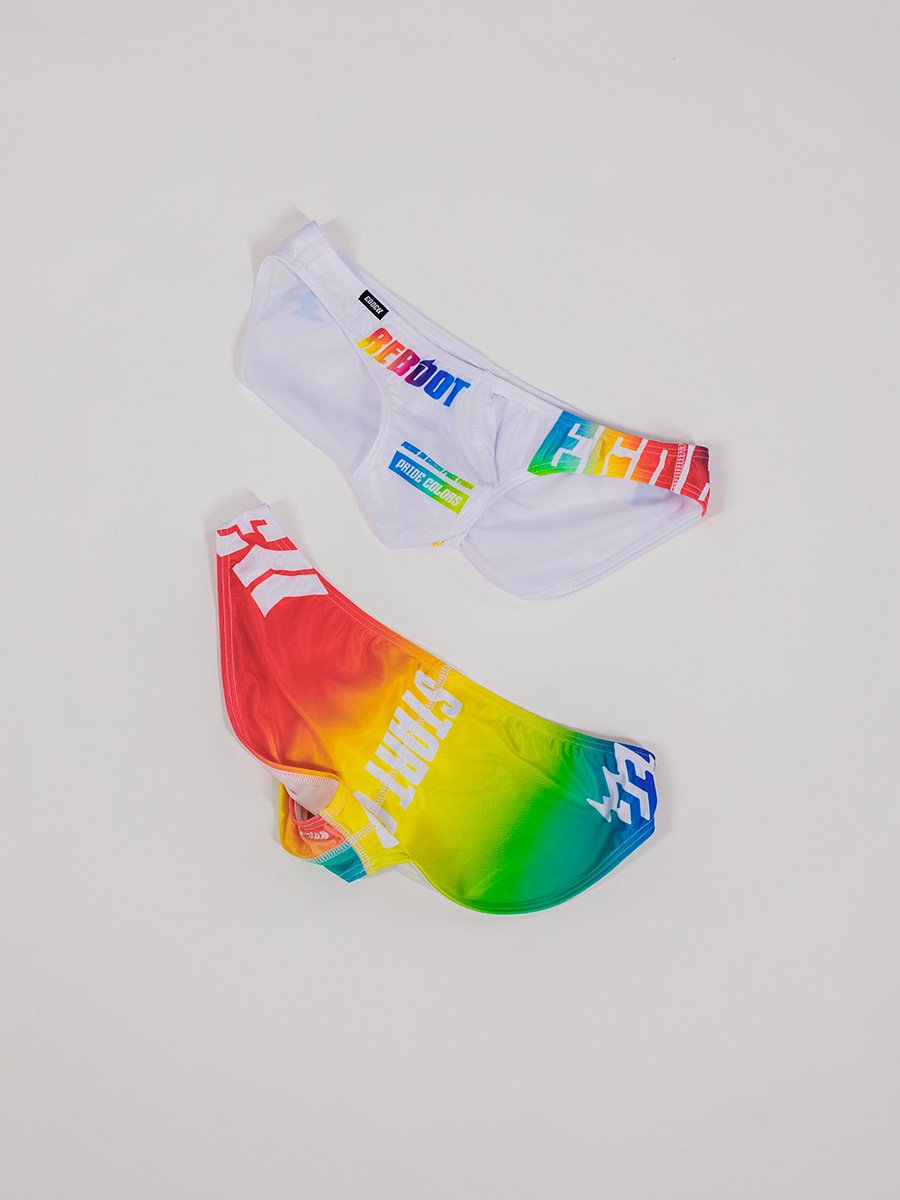 REBOOT RE PRIDE super low-rise bikini 鮮やかなレインボーの