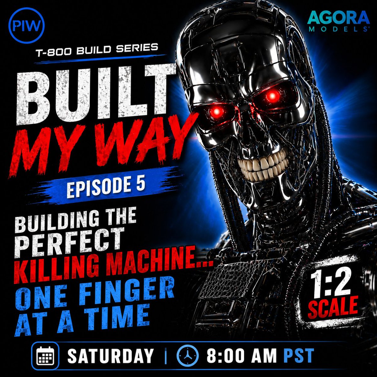 piwytc's tweet photo. Building the Perfect Killing Machine... One Finger at a Time.
Episode 5 of my Massive 1:2 Scale T-800 β Built My Way series premieres Saturday at 8:00 AM PST!
This week: hands, fingers, and LOTS of tiny parts.
#T800 #Terminator #ScaleModeling #ModelBuilding #AgoraModels https://t.co/22uZaNMpR2