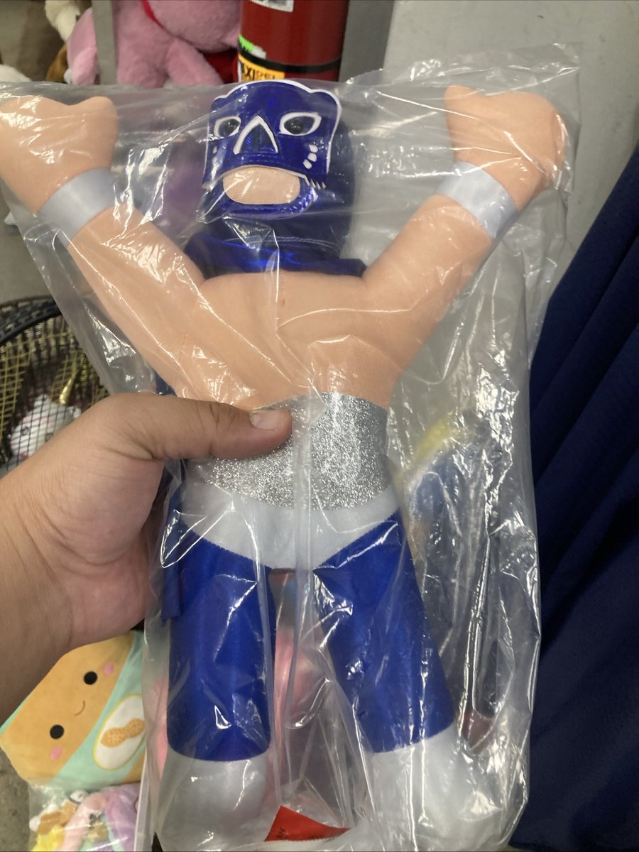 BrianDaBrain's tweet photo. Before I post this sweet find on #ebay, I wonder if either @roylucier or @bryandanielson would be interested in this #BluePanther Plush? #LuchaLibre #AAA #CMLL https://t.co/6bMkfAYoY1