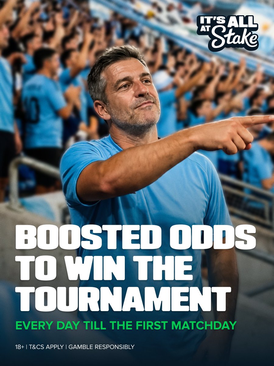 Stake's tweet photo. Who do you think is winning?

Get boosted odds on Stake in the lead-up to the tournament ⚽️ https://t.co/4NmYdJnJ0L