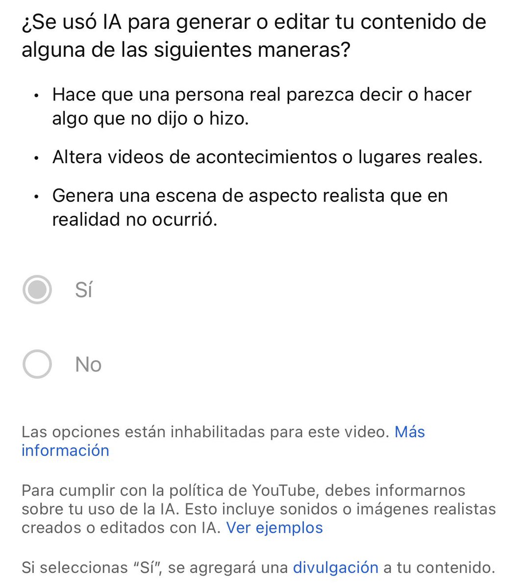 Stupid_Punks's tweet photo. El meme de Charlie Kirk llegó tan lejos que YouTube marcó mi ultimo video como “Uso de IA” 
Al inicio pensé que por error lo había marcado, pero si por algún motivo olvidas marcarlo, automáticamente se pone en “No”
Resulta que fue decisión del mismo YouTube y no se puede hacer nada al respecto jajaja
El video sigue bien, no perdí monetización, solo aparece como que fue hecho por IA cuando todo el material usado es real
