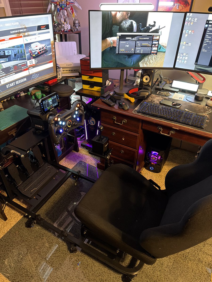 thecbrzero's tweet photo. Sim Rig, is coming along nicely. Looking to upgrade to the SRP-2 load cells from the lites. #mozar5 #mozaracing #simracing https://t.co/VGxh5tjXRX
