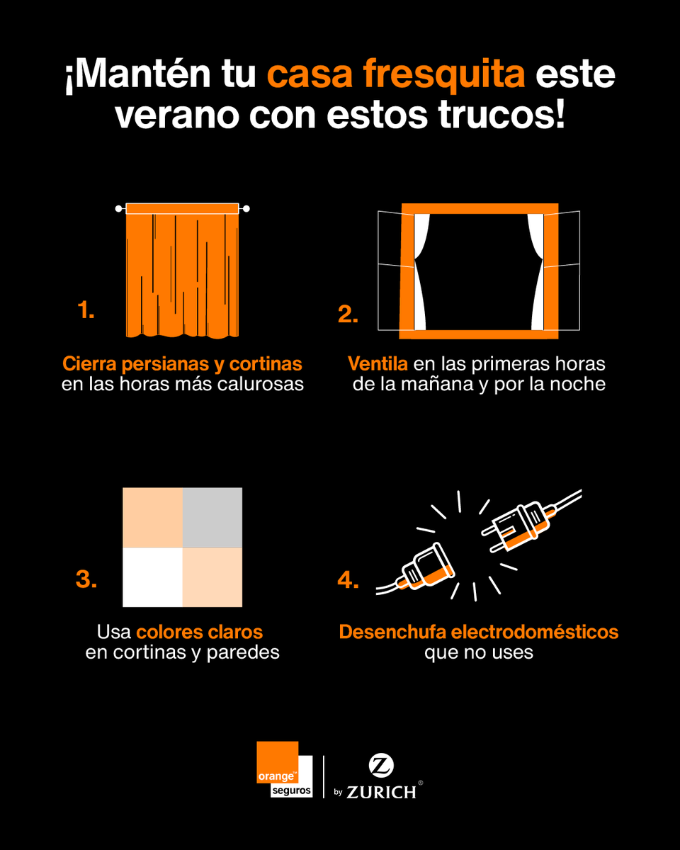 orange_es's tweet photo. 🌡️ Junio empieza con fuerza y tu casa puede ser el mejor aliado contra el calor

Te dejamos estos tips para mantener tu hogar más fresco este verano 🏡❄️ #OrangeSeguros https://t.co/XQoAW3sUQk