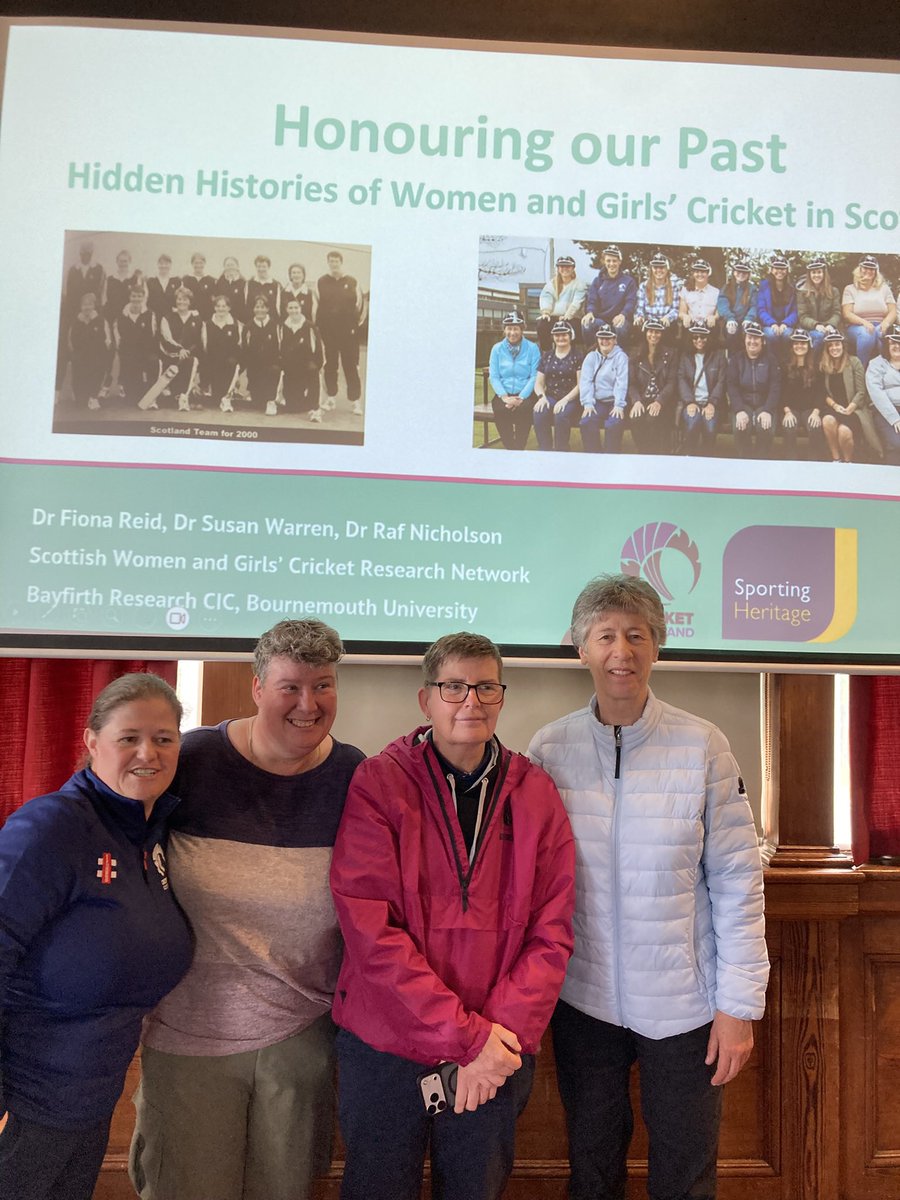 BayfirthResCIC's tweet photo. Congratulations Scotland.Before the game, we celebrated pioneers of the past through “Catching History”.Fantastic to hear memories of players and support staff from 2000-2001 (including former Scotland players Fi Campbell,Kathryn White &amp;Liz Smith and sports therapist Ann Conrad). https://t.co/lXxfwfzuJP