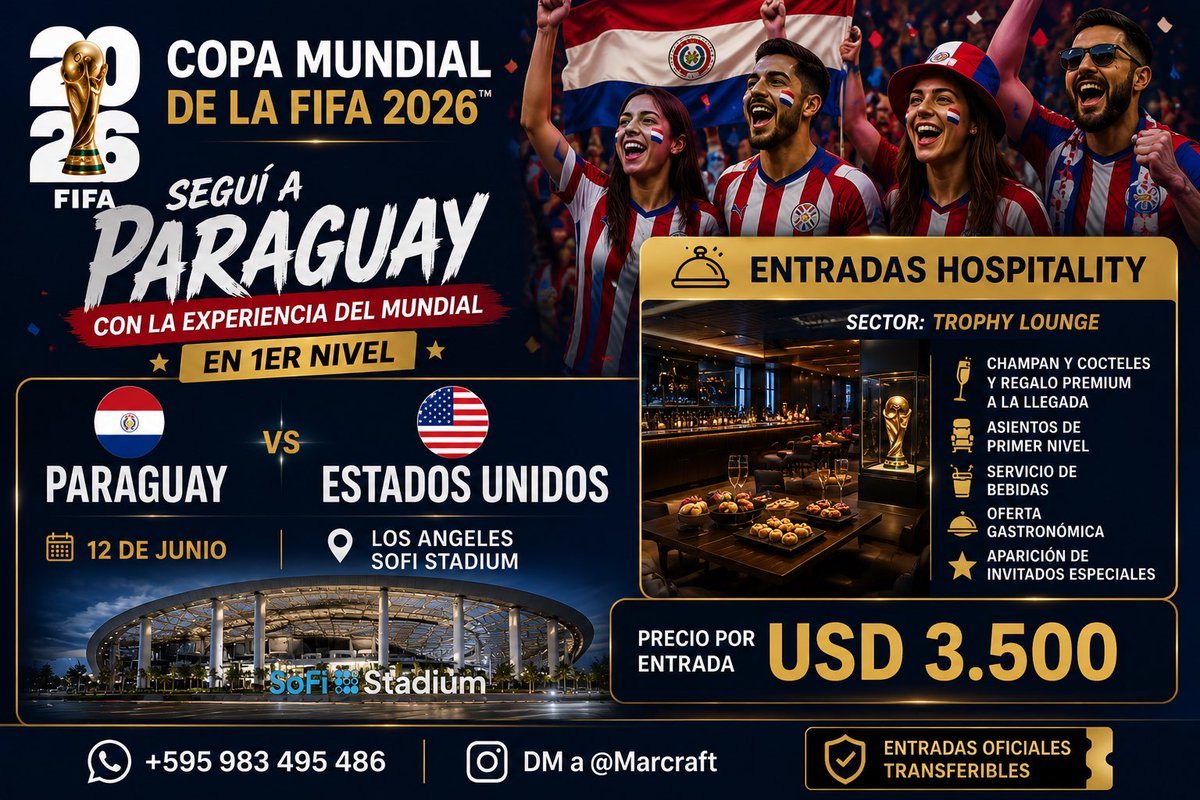 Marcraft09's tweet photo. @marcortizpy Remate Hospitality Paraguay VS USA a 3.500 https://t.co/4qcXzxbGNM
