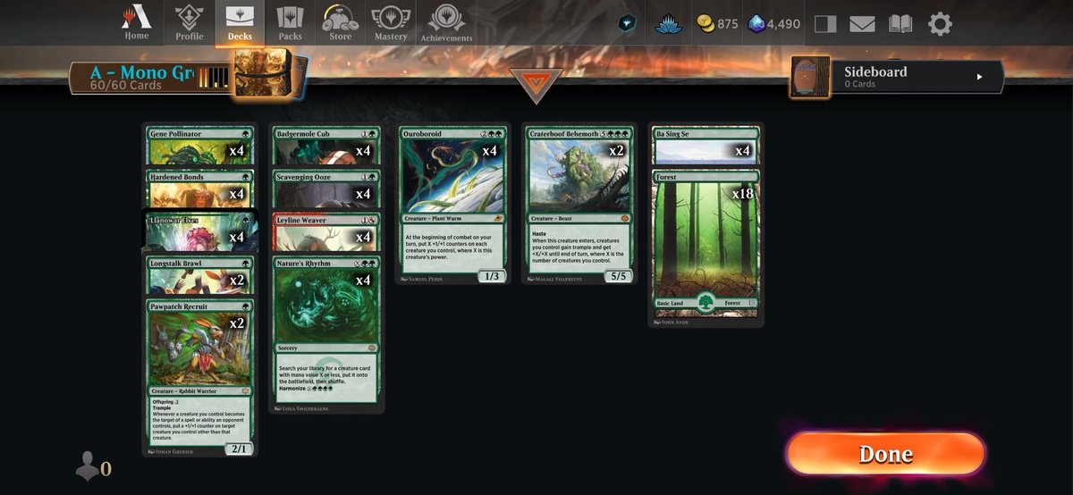 choconavs's tweet photo. Quick mythic this month playing mono green in alchemy Bo1 🙌🏻

@fireshoes as always, list is in ALT https://t.co/NpDvcsPxfn