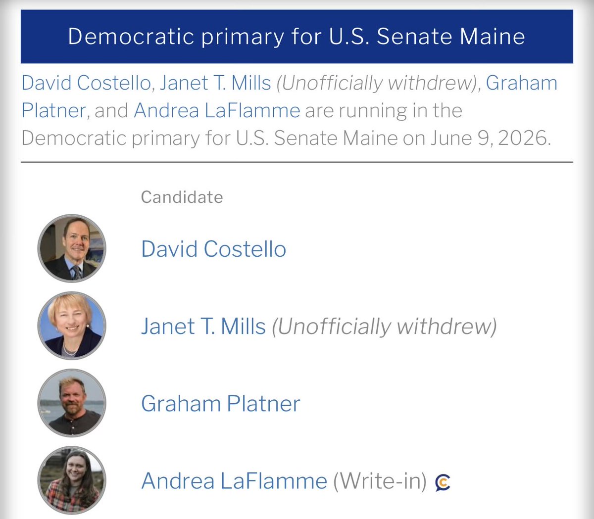 Block_2_Chainz's tweet photo. @ProgressiveVic @grahamformaine “The only Democrat running” bitch why you lying? https://t.co/cJOOTgrU5z