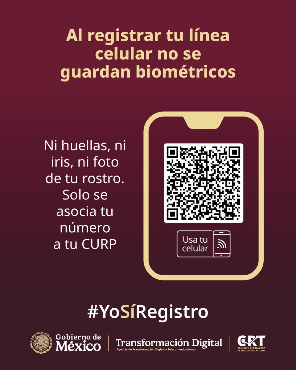 SipinnaSlp's tweet photo. Registrar tu línea celular es importante para proteger tu identidad y fortalecer la seguridad digital de todas y todos.
📱 Realiza tu registro de manera fácil y segura en:
https://t.co/S9351RU7jC
#PotosíSinLímites
#SIPINNASLP
#SomosSIPINNA #RicardoGallardo https://t.co/k0B5dbCXwa