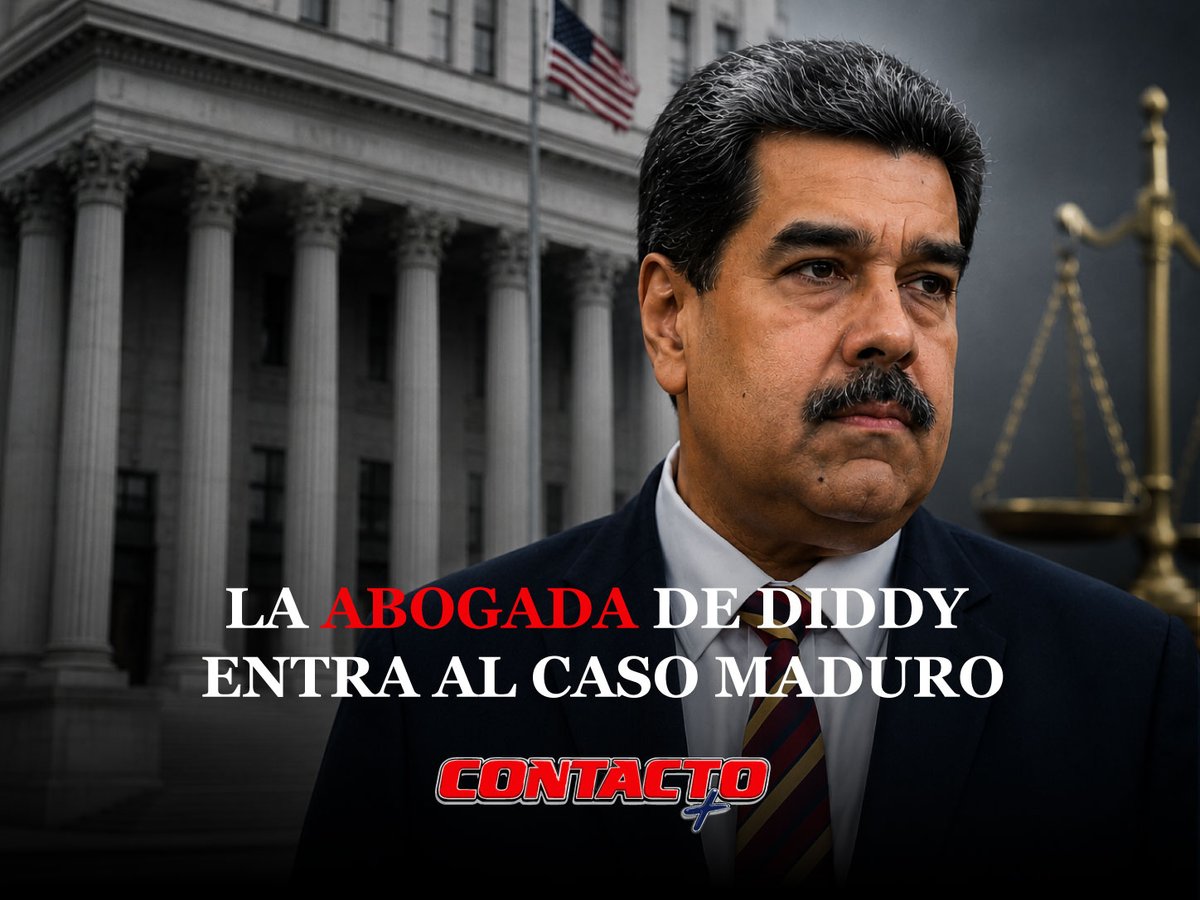 EnContactoMas's tweet photo. Abogada de Diddy se suma a defensa de Nicolás Maduro 
Nicolás Maduro sumó a Anna Estevao a su equipo de defensa en Estados Unidos. La abogada participó en el juicio penal de Sean “Diddy” 👇 Lee el artículo completo haciendo clic en el enlace https://t.co/1bvFe4msgO https://t.co/vU1kx4hEkX