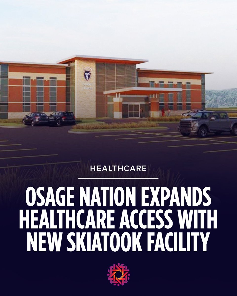 UnitedForOK's tweet photo. The @OsageNation has broken ground on a new 50,000-square-foot Skiatook Health Clinic set to expand healthcare capacity and continue tribal investments in healthcare across northeastern Oklahoma. https://t.co/xatwOBUXOS
