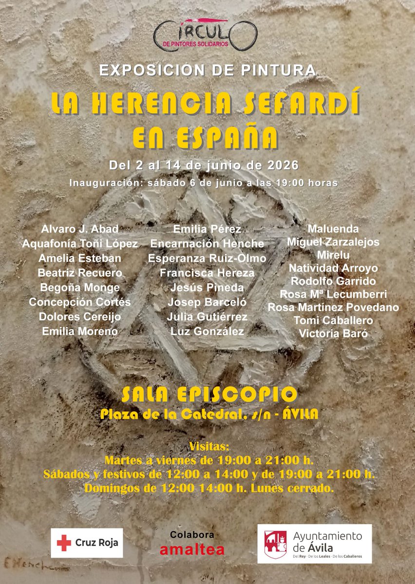 eSefarad's tweet photo. Exposición ‘La herencia sefardí en España’ - Ávila, España | 2 al 14 de junio  https://t.co/BQ4WqFAiuW https://t.co/jbc5W1OWHI