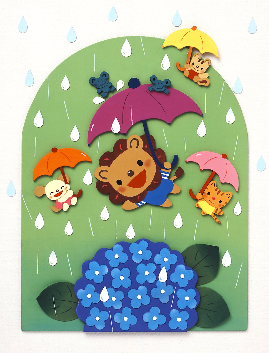 nobue_info's tweet photo. 6月らしい6月最初の金曜日♪

#あじさい #色とりどりの傘 #雨でも楽しく
#高瀬のぶえ #アナログ絵 #イラスト
#イラストレーター #木工 #絵本 #挿絵 https://t.co/fjvsiX4cHk