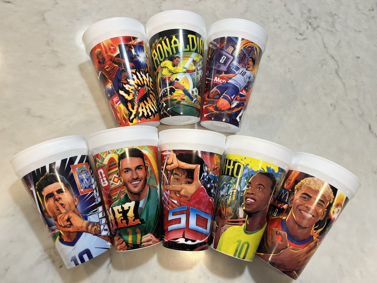 GI0MON's tweet photo. Gotta catch ‘em all @McDonalds @FIFAWorldCup Cups! 

(Still need Thierry Henry, Alphonso Davies, and Grimace😂) https://t.co/mZyd8O02VQ