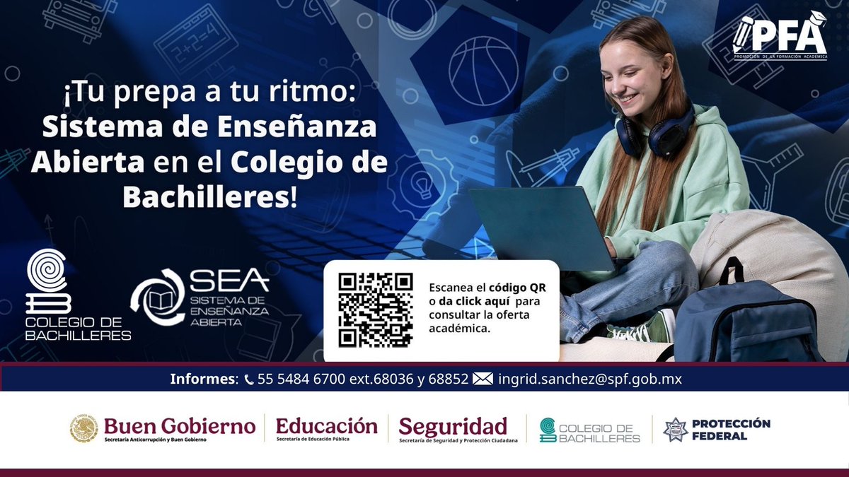 spf_sspc's tweet photo. En el Servicio de Protección Federal, seguimos impulsando tu crecimiento.

Obtén tu certificado de preparatoria con un sistema flexible y accesible. ✅

#ProtectoresDeLaNación #MásCercaMásSeguros https://t.co/oLPF0VQVVP