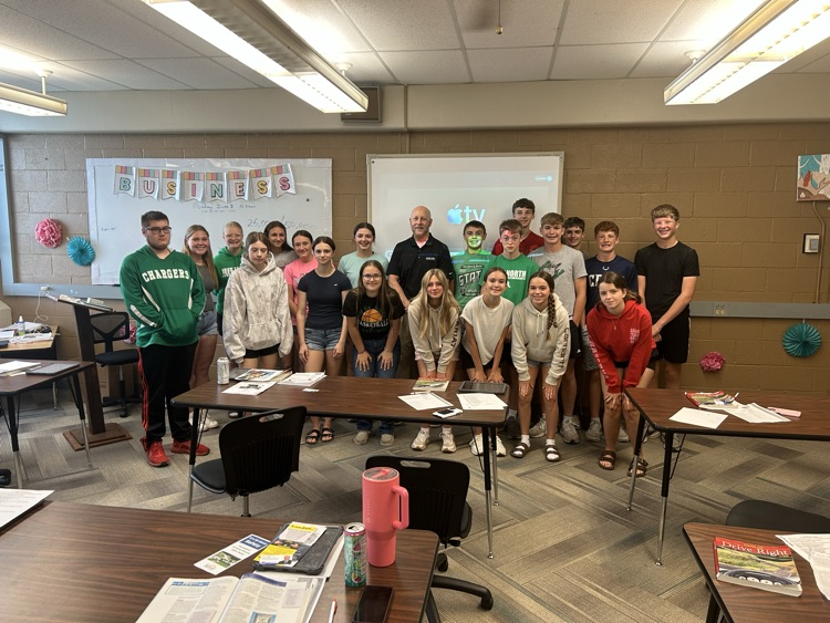 usd339jcn's tweet photo. Coach Schneider talked  to the diver's education students today about insurance.   Thanks for providing this valuable information. https://t.co/ZrI4Rnd35y