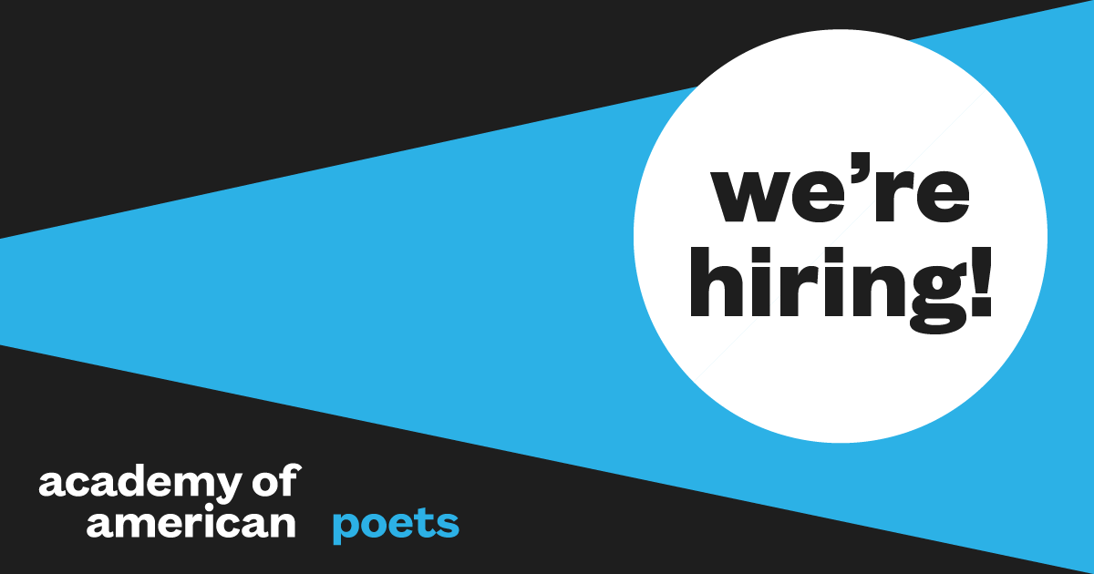 POETSorg's tweet photo. We’re hiring!

The Academy of American Poets is seeking a full-time Membership Manager to join our Development team.

A great fit for someone with nonprofit membership experience and a passion for poetry, literature, and the arts.

Apply: https://t.co/wGEyz3nsvx https://t.co/DuK5TjXkfn