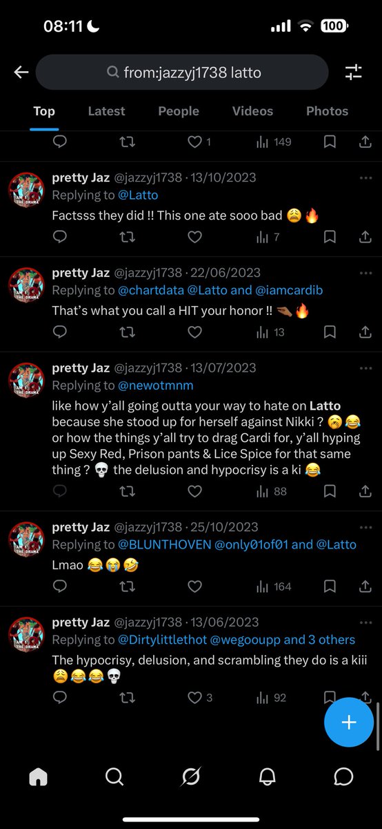 youwilllos3's tweet photo. @jazzyj1738 @price0fwoke “I been liked Latto” - the account that only mentioned her AFTER Nicki put her on the map.

Account from 2016 but the first mention of her was afterwards.

You ain’t been on shxt. I was bumping her before your fave reciter had her name in her mouth. 

Let’s not lie, Jazleen. https://t.co/K97DaozwMa