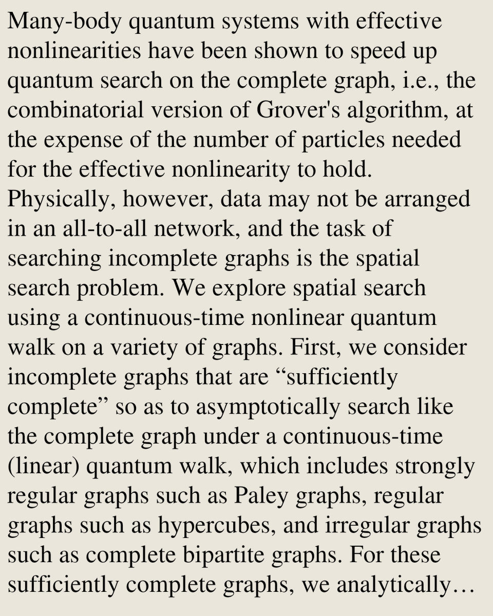 QuantumPapers's tweet photo. Spatial Search by Nonlinear Quantum Walk

David A. Meyer, Thomas G. Wong
https://t.co/aFeQ6tcrxl [𝚚𝚞𝚊𝚗𝚝-𝚙𝚑] https://t.co/2HSqOpz2Hz