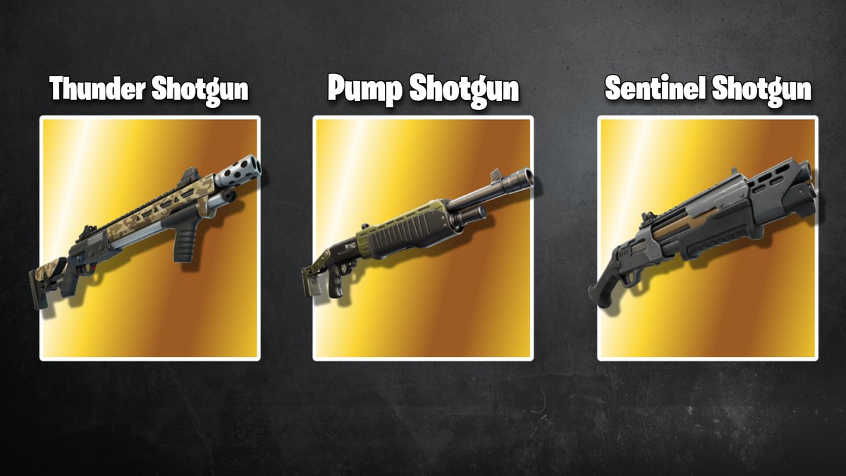 BayAboveAll's tweet photo. Which Shotgun Should Make A Return In Fortnite Competitive? 🤔 https://t.co/9PKm1N8Jzj