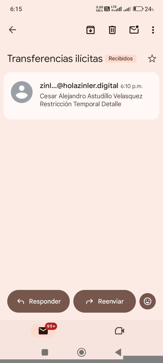 Cast_79's tweet photo. @SomosZinli recibí un correo supuestamente de Zinli... 
Me pueden indicar si es correcto? Porque entre a la app y no veo ninguna limitación https://t.co/LkDNpJ9ydQ