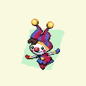 PokemonPacificR's tweet photo. I created this Mime Jr. sprite based on Digital Circus. I might make some changes to use it in the project. #pixelart #digitalcircus #amazingdigitalcircus #pokemon #pokemonfanart #fakemon https://t.co/9y7yFOpTbP