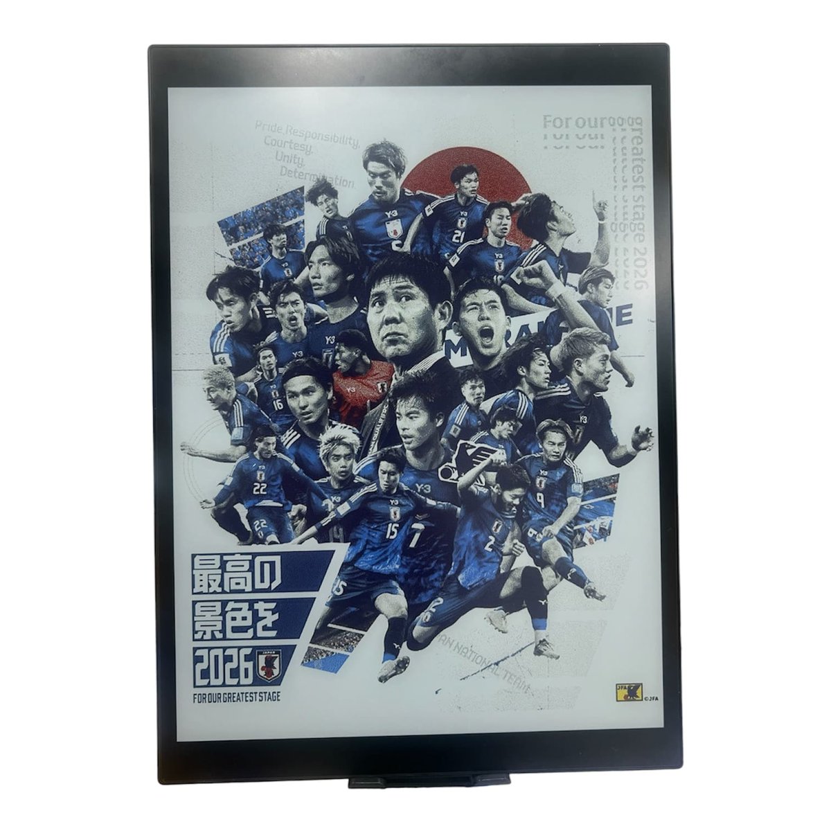 CREA_2007's tweet photo. 『 EPS s-color-13.3インチ 』で表示してみた🌟

"EPS" × "日本代表サッカー"

頑張れサムライブルー⚽
 
#電子ペーパー
#EPS
#デジタルサイネージ
#クレア
#カラー
#ディスプレイ
#日本代表
#ワールドカップ
#Eink
#タブレット
#SDGs
#イベント
#スポーツ
#spectra6 https://t.co/NLaByyxbTe