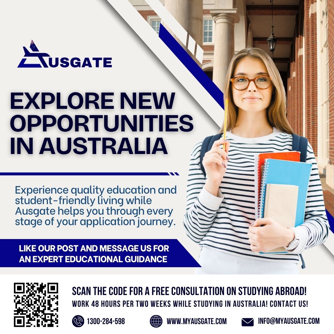 Aus_Gate's tweet photo. Ready to explore Australia? Let Ausgate helps you!
Schedule your free consultation today:   
https://t.co/Hm2dKV37ef   
#DreamStudyAustralia #AusgateServices #AustraliaVisaHelp #StudyOverseas2026 #AffordableStudyOptions #GlobalStudents #StudentSuccess #StudyInAustralia https://t.co/vf6QGfgV1N