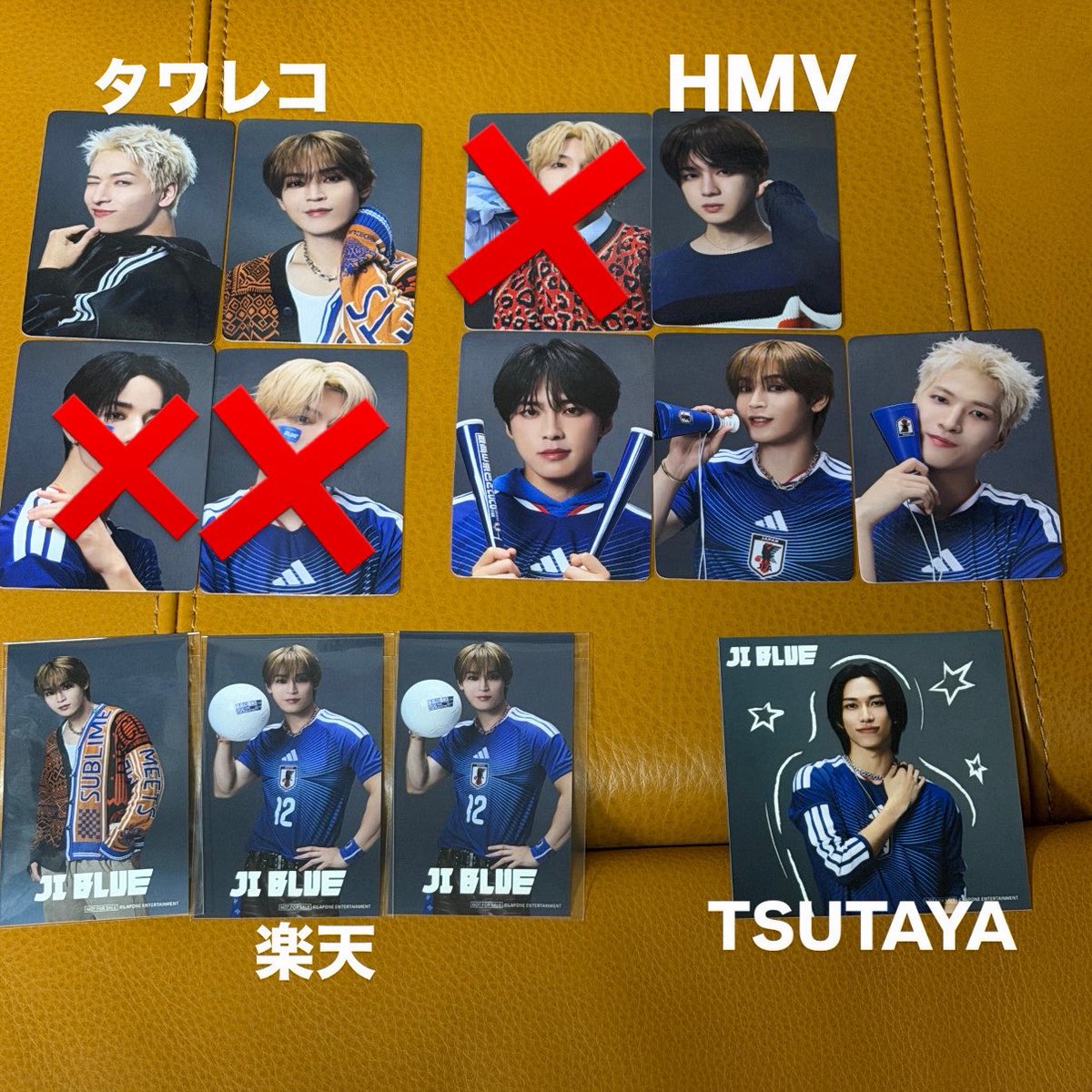 tkr63___'s tweet photo. JI BLUE JO1 INI トレカ 特典 交換
タワレコ HMV 楽天 TSUTAYA ツタヤ 封入

【譲】
與那城 河野 佐藤 金城 池﨑 池崎 佐野 髙塚 高塚 田島 西 

【求】
楽天(ユニ)、TSUTAYA(衣装) 川西
未使用シリアル

比率ご提示ください
ごぶごぶ手渡しor郵送

 #JIBLUE交換  #JO1交換  #INI交換 https://t.co/0ToSyZMtpg