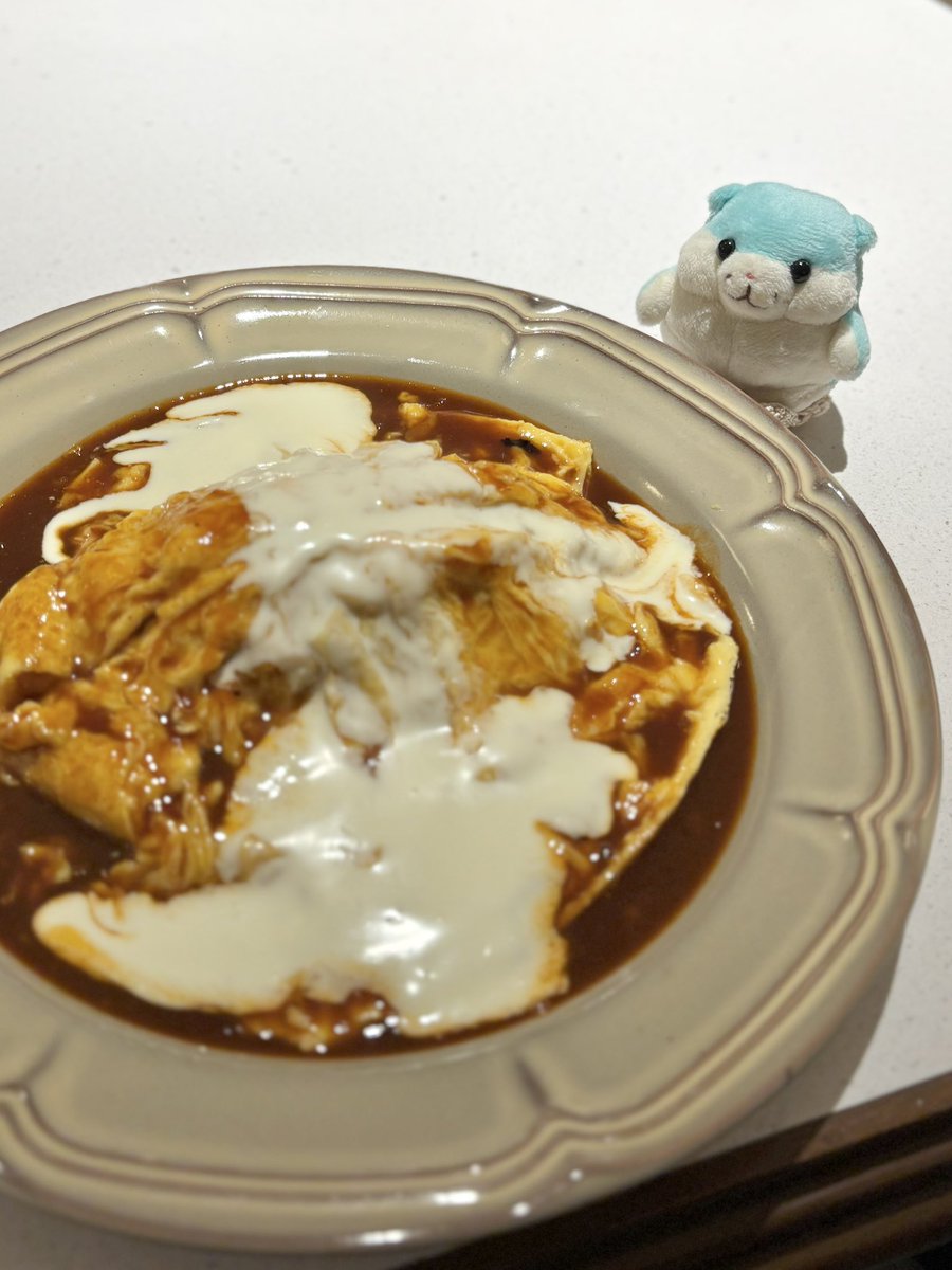 _moko_nui_'s tweet photo. とろとろオムライちゅ〜だぜ🐹🍳 https://t.co/NggJGTMwRQ