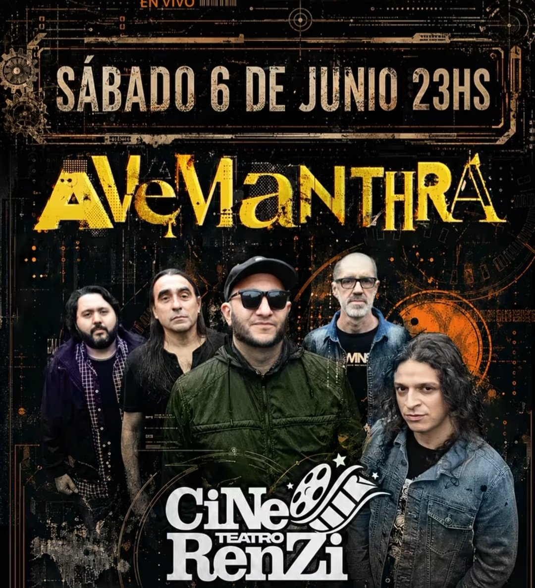 SDEROCK's tweet photo. Sábado en #SantiagoDelEstero 

AVEMANTHRA en el Cine Renzi 

https://t.co/0RAPC3ZFPm https://t.co/YT9lzDFySq